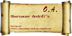 Obernauer András névjegykártya
